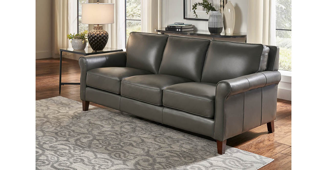 Laguna Leather Sofa Collection, Steel